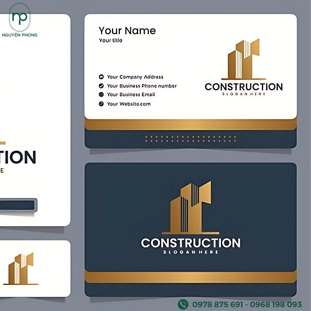Card visit công ty xây dựng trang trọng